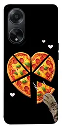 Чохол Demsky Pizza Love Cat для Oppo A58 4G