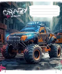 Зошит загальний Школярик Monster trucks у клітинку 48 аркушів 10 шт. (048-3283K) - мініатюра 3