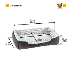 Лежак для собак і котів Ferplast Sweetie 90 зі штучним хутром сірий 91x72 x19 см 81064799 - мініатюра 2