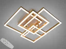 Стельова люстра LED Diasha 7001G LED 3color mmer 7001G, 145W, 3 кольори, золото, хай-тек стиль