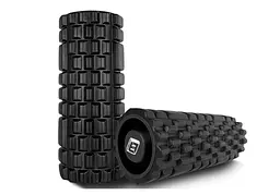 Масажний ролик EasyFit Grid Roller 33 см v.1.1 Чорний (EF-2020a-BK) - мініатюра 2