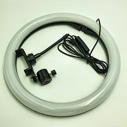 Кільцева LED лампа 30см 30W з тримачем для телефону селфі кільце блогера 3 режими свічення Ring Fill Light - мініатюра 2