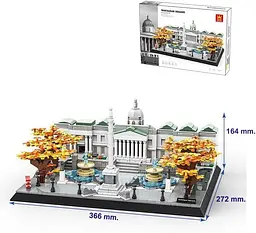 Конструктор Архітектура Wange 3D Трафальгарська площа Лондон Trafalgar Square для дітей та дорослих 3Д 1245 деталей - мініатюра 3