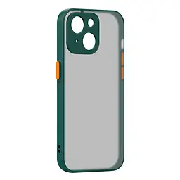 Чехол-накладка для Apple iPhone 14, Frosted Matte, зеленый, противоударный чехол с защитой всего корпуса, термополиуретан TPU + поликарбонат PC, ArmorStandart (ARM64489)