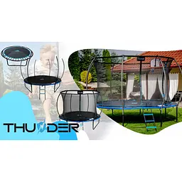 Батут із внутрішньою сіткою THUNDER Inside Ultra 12FT 374 см Black/Blue - мініатюра 5
