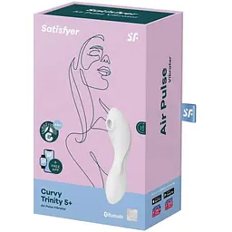 Вакуумний смарт-стимулятор із вібрацією Satisfyer Curvy Trinity 5+ Білий - мініатюра 7