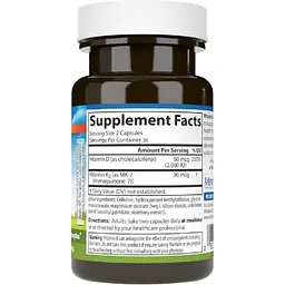 Вітамін D3+K2 Carlson Vitamin D3+K2 2000 МО 90 мкг 60 вегетаріанських капсул - мініатюра 2
