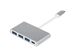 Перехідник ATCOM TYPE-C 3.1 TO 3XUSB 3.0 + TYPE-C 10 см (12808)