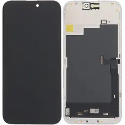 Дисплей iPhone 15 Pro Max чорний OLED, OEM Hard GX