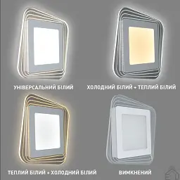 Світильник керований світлодіодний PLAZA S 30 Вт 290х290х45 мм Білий ESLLSE - мініатюра 5