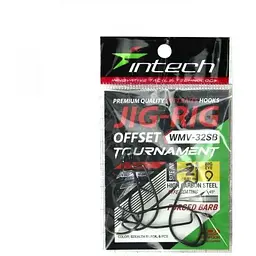 Гачки офсетні INTECH Tournament JIG-RIG Offset 2 (6шт/уп) WMV-32SB