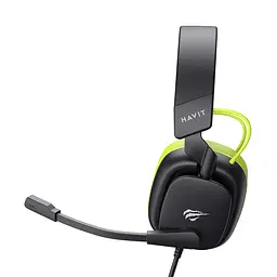 Ігрові навушники з мікрофоном HAVIT H2048U Black+Green Plug USB 7.1 HAVIT (28997-000) - мініатюра 4