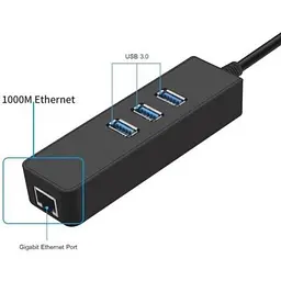 Концентратор Dynamode USB 3.0 Type-A - RJ45 Gigabit Lan 3*USB 3.0 (USB3.0-Type-A-RJ45-HUB3) - мініатюра 6