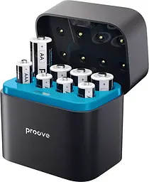 Зарядний пристрій з акумуляторами Proove Compact Station 8pcs (4xAAA + 4xAA) black (RBCS00000001)