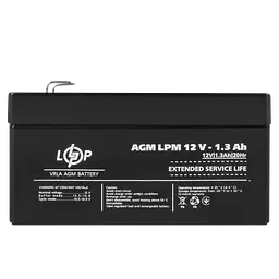Акумулятор AGM LPM 12V - 1.3 Ah - мініатюра 3