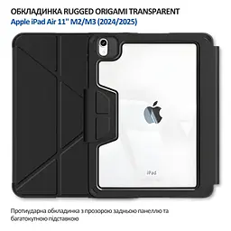 Чохол до планшета BeCover Rugged Origami Transparent Apple iPad Air 11" M2/M3 (2024/2025) Black (714968) - мініатюра 7