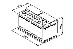 Акумулятор Bosch S4 EFB 95Аh, EN 850A (0 092 S4E 130) - мініатюра 5