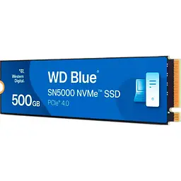 Накопичувач SSD Western Digital m.2 NVMe 500GB WD Blue SN5000 PCIe 4.0x4 512 480 (WDS500G4B0E-00CNZ0) - мініатюра 2