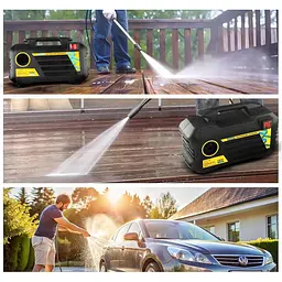 Мийка високого тиску MKA-01 1400 Вт 100 бар • Електрична мінімийка 220V для авто, двору, плитки, фасаду та садового інвентарю - мініатюра 5