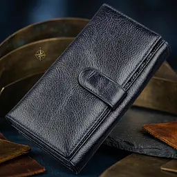 Гаманець-клатч із візитницею ST Leather 18880 сіро-синій - мініатюра 4