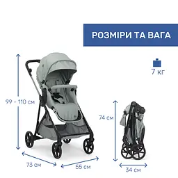 Коляска 2 в 1 Chicco Seety Зелена (87097.76.01) - мініатюра 7
