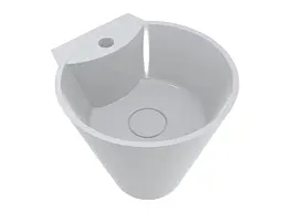 Умивальник Miraggio SMART (0000240) Miramarble, Глянцевий, Підвісний, Білий