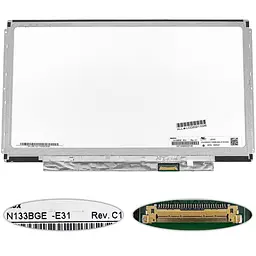 Матриця 13.3" N133BGE-E31 (1366 * 768 30pin (eDP) LED SLIM (планки з боків) матова роз'єм справа внизу) для ноутбука