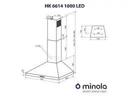 Витяжка Minola HK 5614 BL 1000 LED - мініатюра 10