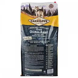 Сухий корм Carnilove Fresh Chicken & Rabbit для дорослих собак 12 кг з куркою та кроликом для дорослих собак усіх - мініатюра 5