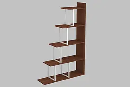 Етажерка Ferrum-decor Стелла 1600x1020x300 Білий метал ДСП Венге Магія (FRD-105484) - мініатюра 5