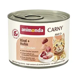 Вологий корм для кішок Animonda Carny Adult Beef + Chicken з яловичиною та куркою 200 г (арт.AM-83703)