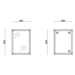 Дзеркало настінне Zerix Fonte MRZ10-600x800-Reverse прямокутне ZX5640 - мініатюра 2