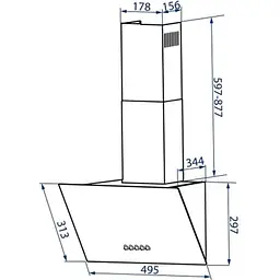 Витяжка Minola HDN 5242 WH 700 LED - мініатюра 3
