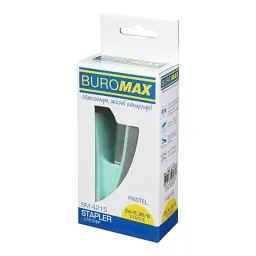 Степлер Buromax пластиковий PASTEL, 20 аркушів, (скоби №24, 26), 111 х 62 х 32 мм, м'ятний (BM.4215-38) - мініатюра 5
