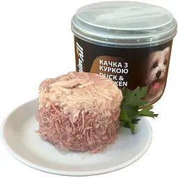 Вологий корм для собак AnimAll качка з куркою в ніжному желе 195 г - мініатюра 2