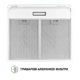 Витяжка плоска Perfelli PL 6144 W LED - мініатюра 7