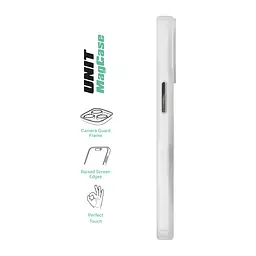 Чехол Apple iPhone 17, Unit MagSafe, белый, прозрачный, магсейф, противоударный, магнитный, панель-накладка с поддержкой MagSafe, с поддержкой беспроводной зарядки, TPU+PC, защита всего корпуса, ударопрочный, ArmorStandart (ARM88998) - мініатюра 3