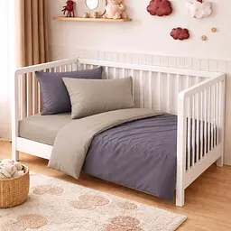 Дитяча постільна білизна MIRSON BABY фланель Cappuchino/Ash grey 110х160см (2200012799918)