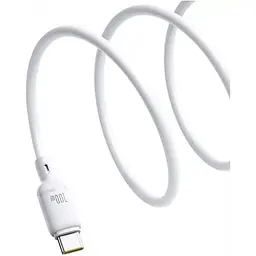 Кабель Baseus Silky Series USB-A to USB-C 100W 1m White (P10377703213-00) [155535] - мініатюра 3
