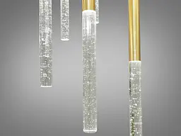 Люстра стельова LED Diasha 3007/8G, 24W, 8 ламп, золото, IP20, для коридору та вітальні - мініатюра 3