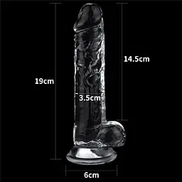 Фалоімітатор - Flawless Clear Dildo 7.5" Clear - мініатюра 5