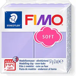 Полімерна глина Fimo Soft, 57 г., Пастельна Бузкова, (8020-605)