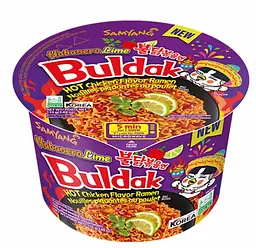Локшина швидкого приготування Samyang Buldak Ramen Habanero Lime Bowl 110г