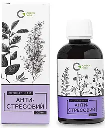 Фітобальзам "Антистресовий" 200 мл підвищена нервова збудливість, безсоння Грін-Віза