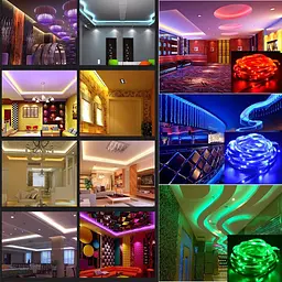 Комплект Світлодіодна стрічка багатобарвна 3528 RGB комплект 5м з пультом - мініатюра 3