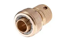Конектор латунний на шланг поливальний Intertool Storm 1/2 x 3/4 - мініатюра 2
