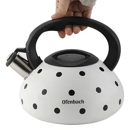 Чайник із свистком Ofenbach NB-100301WH 2.5 л білий - мініатюра 8
