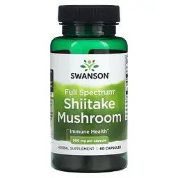 Гриб Шиїтаке Full Spectrum Shiitake Mushroom 500 мг - 60 капсул
