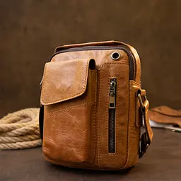 Чоловік шкіряний месенджер Vintage 18х20,5х5,5 см sum0013981 - мініатюра 6