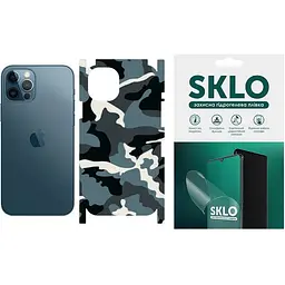 Захисна плівка SKLO Back (тил+грани) Camo для Apple iPhone 13 mini (5.4) Блакитний / Army Blue